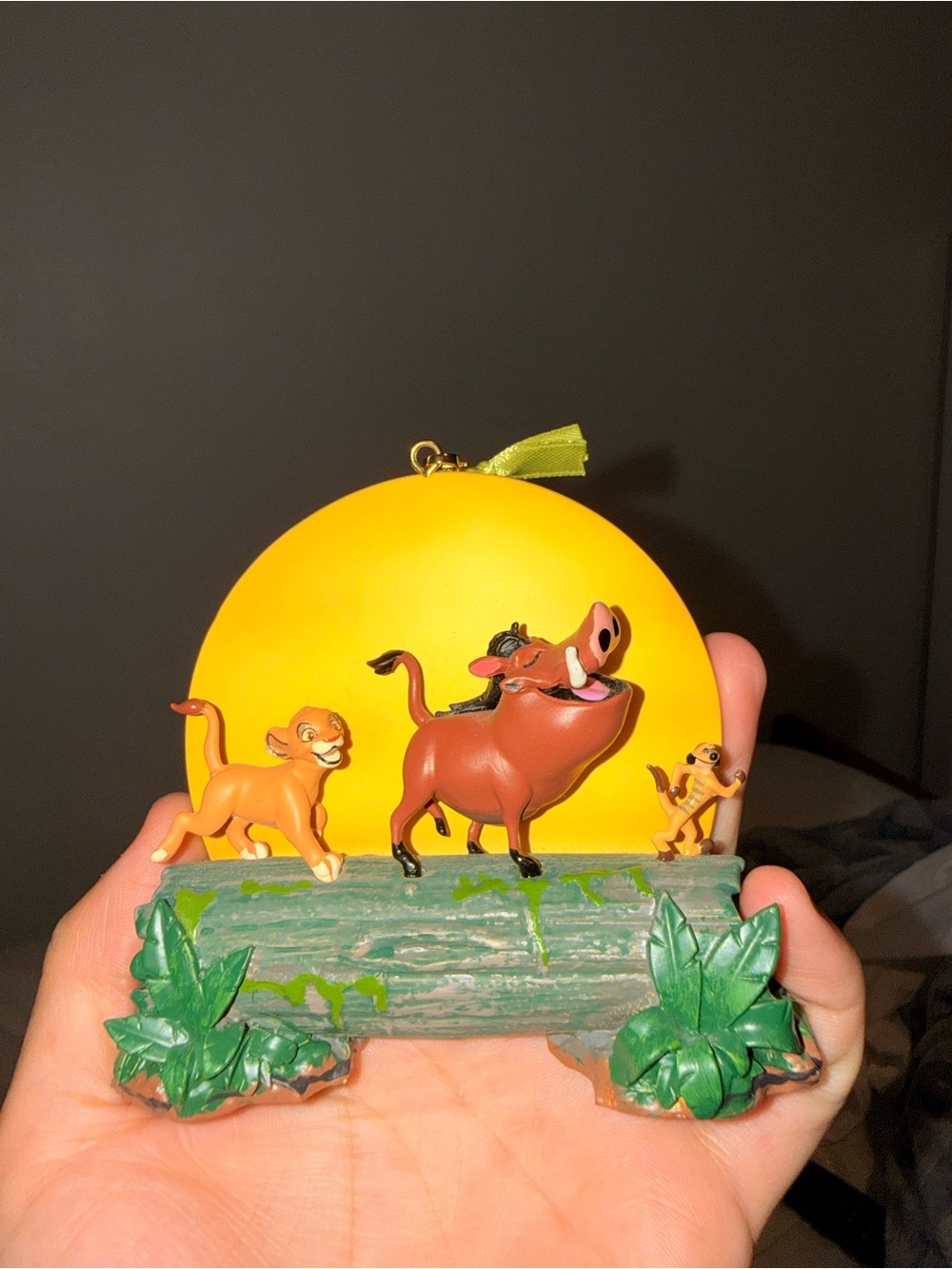 Disney The Lion King Sunset Ornament in Yellow, Brown, Green